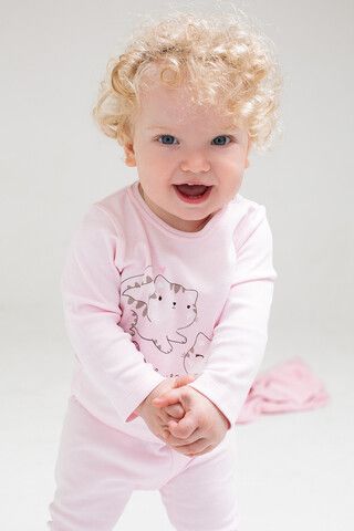 джемпер для новорожденных  К 300869/нежно-розовый(леопардовый котенок)