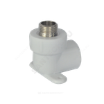Угольник PP-R комбинированный белый Дн 20х1/2" НР с креплением PRO VALFEX 10121020-PRO