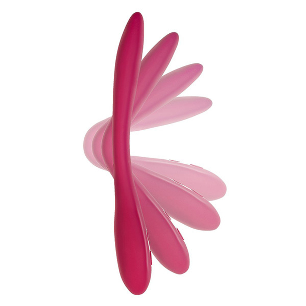 Бордовый многофункциональный вибратор 20см ToyFa L'eroina Caberna 561031