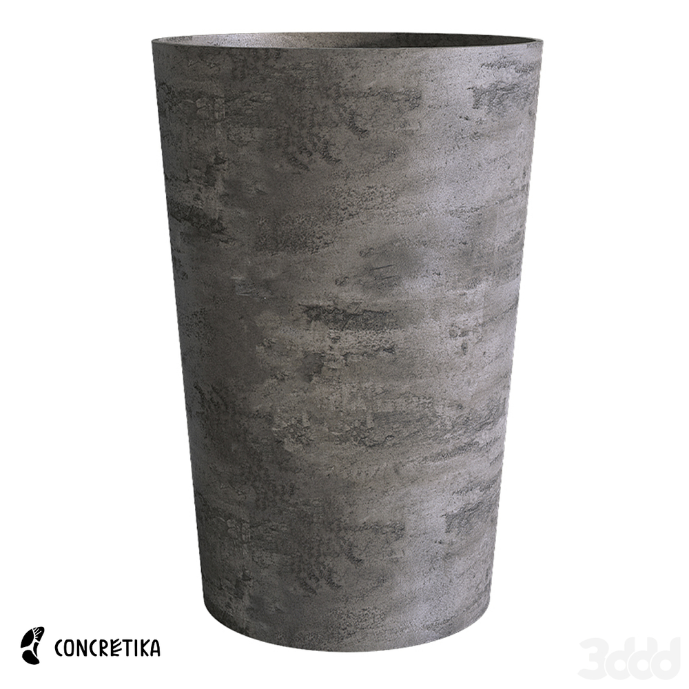 Кашпо CRATER CONCRETE GREY DARK D60 H50