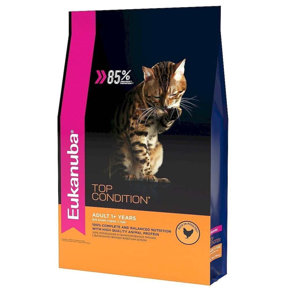 EUK Cat 2кг корм с домашней птицей для взрослых кошек