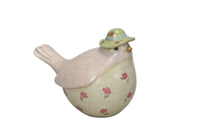 Декор "Птичка в шляпе" 15x9xH11,5см