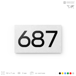 Номер на дверь 687, табличка на дверь для офиса, квартиры, кабинета, аудитории, склада, белая 120х70 мм, Айдентика Технолоджи