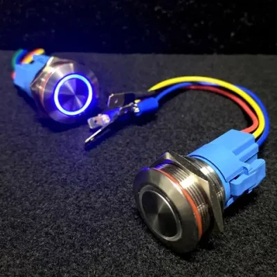 Кнопка - металлическая антивандальная с подсветкой