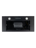 Вытяжка кухонная Quin-60 (BLACK) черный, D150мм, 1200м3/ч, полновстраиваемая, мотор 230Ватт, металл 60см, кнопочное управл.(MACBI)