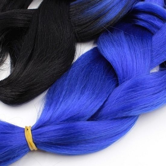 Канекалон 2-цветный 100гр 130см B21 черно синий