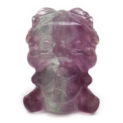 Резная фигурка - амулет богатства  из флюорита 40х30 мм