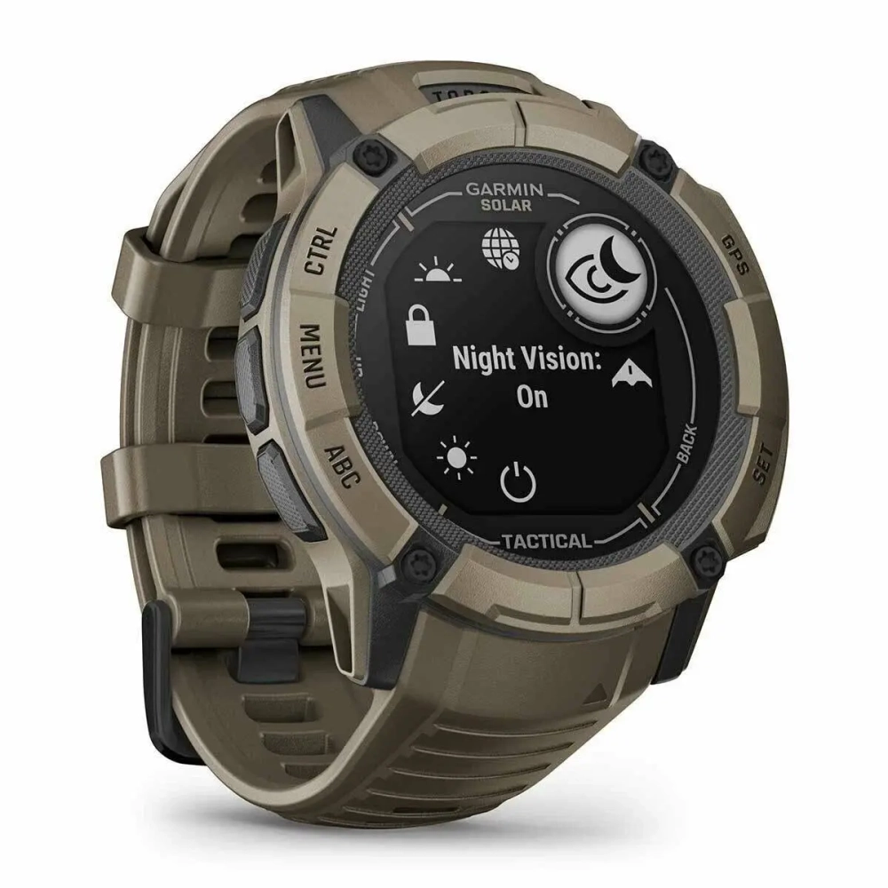 Умные часы Garmin Instinct 2 Solar Tactical Edition 45 мм, коричневый (Tactical Cayote-Tan)