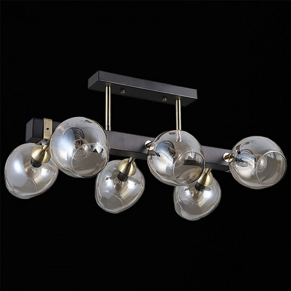 Люстра на штанге ILLUMICO  IL9736-6CSQ-79 BK AB