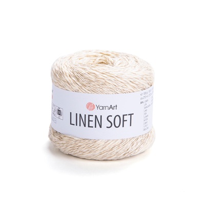 Пряжа YarnArt Linen soft, Молочный