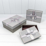 Коробка 33.5х25х11.5 см Набор 3 шт (Серый, Черный)