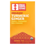 Equal Exchange, органическая куркума и имбирь, травяной чай, без кофеина, 20 чайных пакетиков, 36 г (1,27 унции)