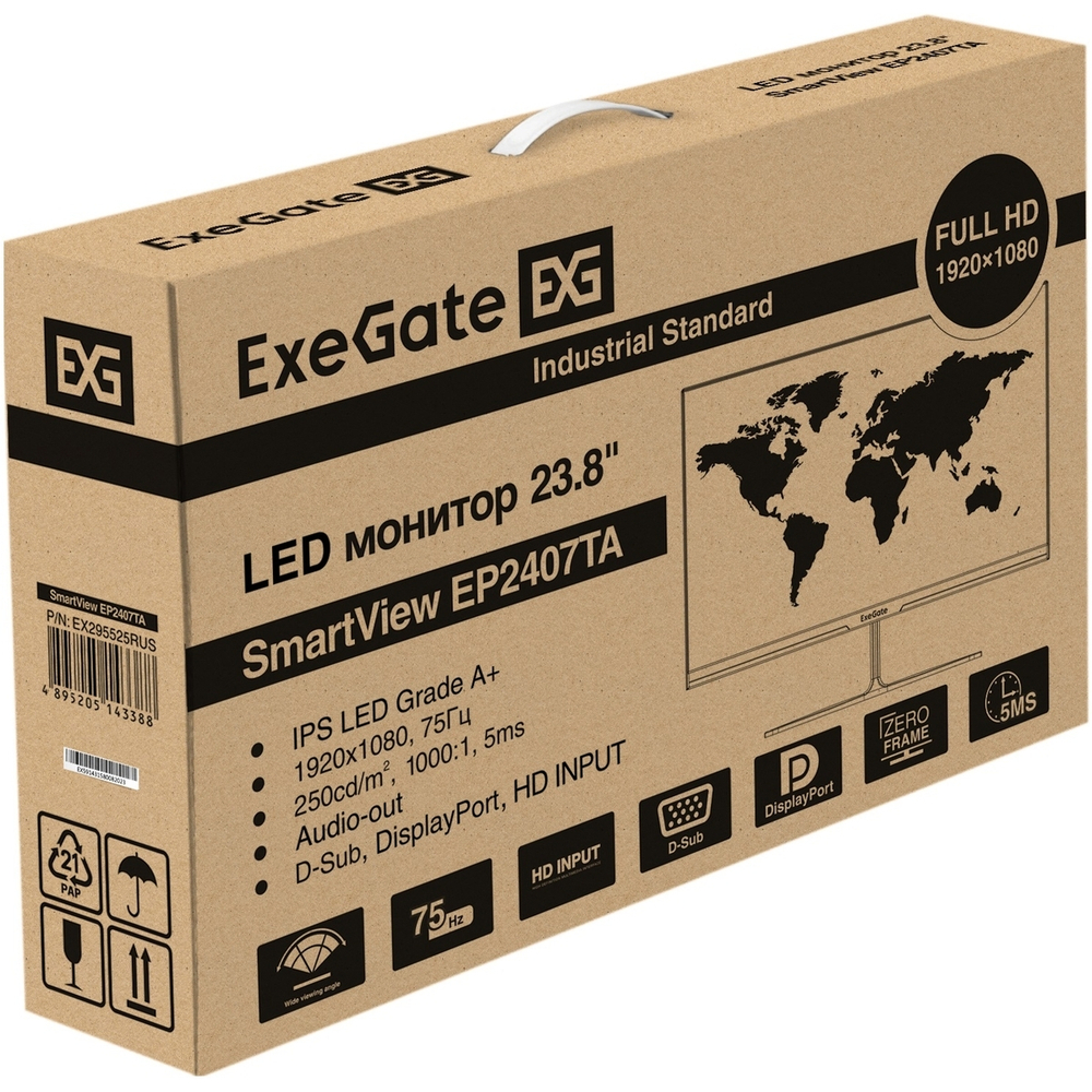 Монитор 23,8" Exegate SmartView EP2407TA