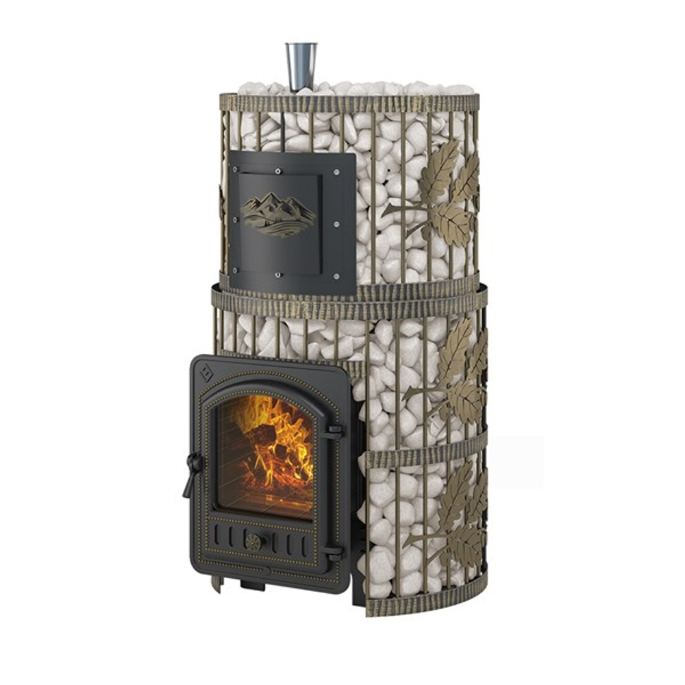 Печь для бани Эверест "Легкий пар Профи" Ковка Б/В (закрытая каменка из нерж. стали)