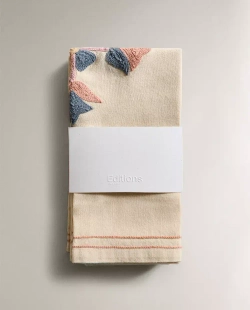 ZARA HOME САЛФЕТКИ ИЗ ХЛОПКА С ВЫШИВКОЙ (НАБОР ИЗ 2 ШТ.), РОЗОВЫЙ