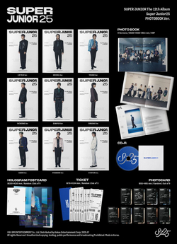 Альбом SUPER JUNIOR - SUPER JUNIOR25 12th Album PHOTOBOOK 9 Version SET