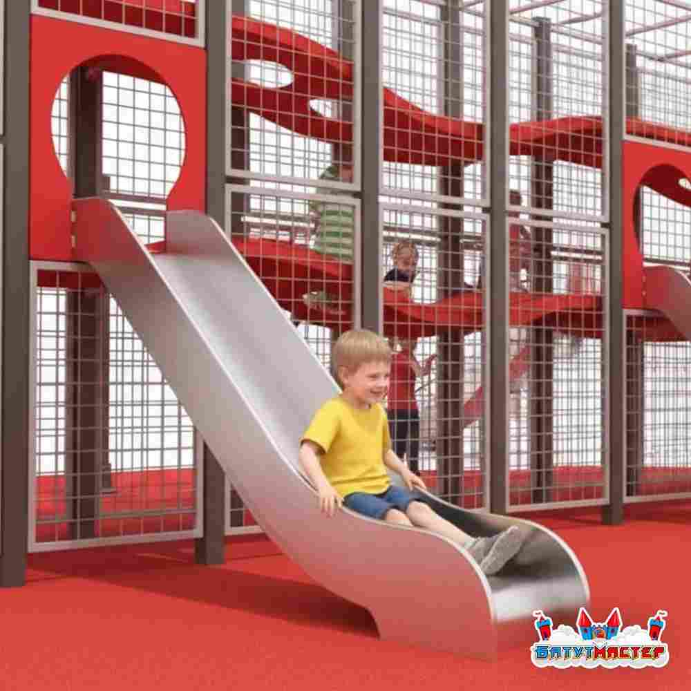 Плоский лабиринт с горками «Солнечная Полянка», 15×3,8×4,5 м