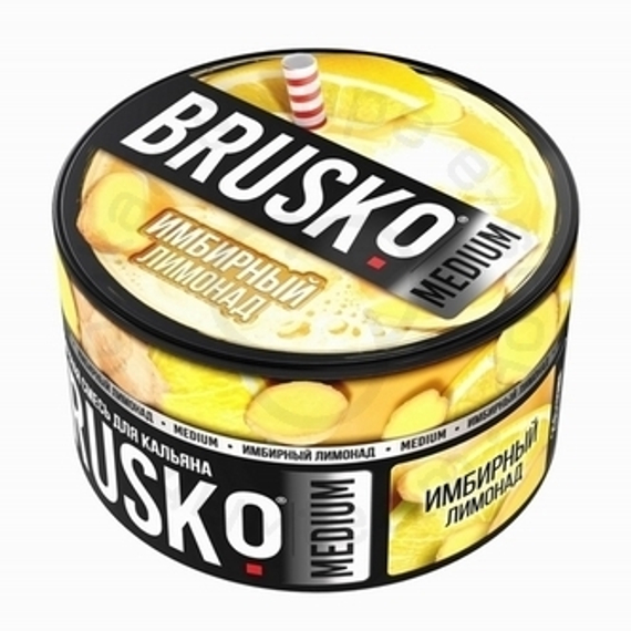 Бестабачная смесь для кальяна BRUSKO, 250 г, Имбирный лимонад, Medium (M)