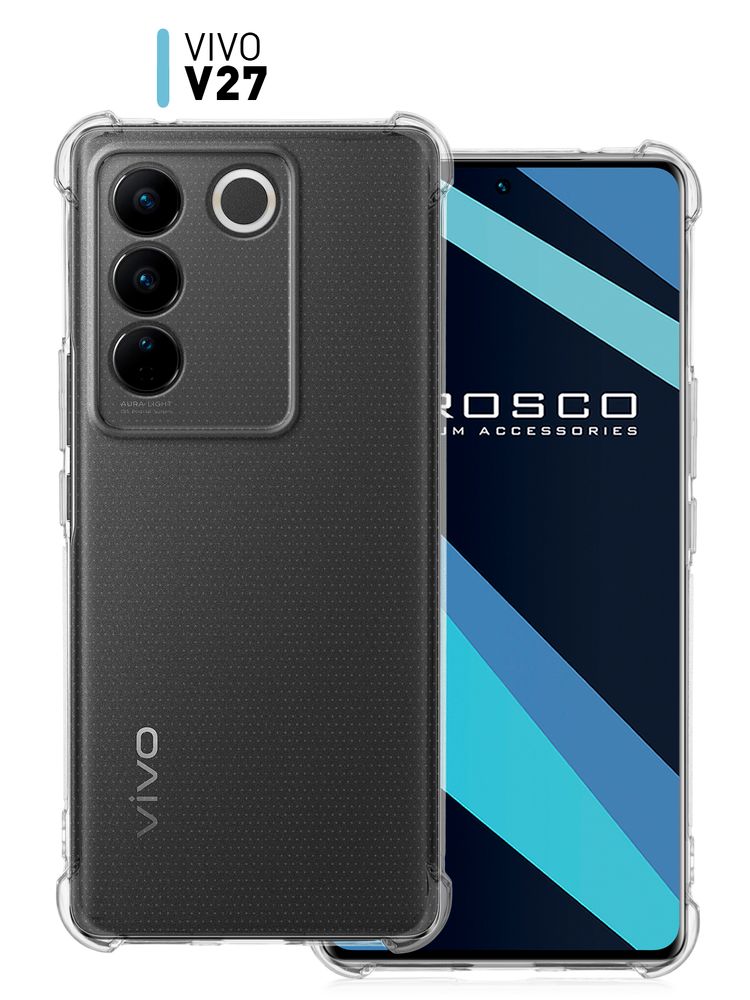 Чехол ROSCO для Vivo V27 (арт. VV-V27-HARD-TPU-TRANSPARENT)