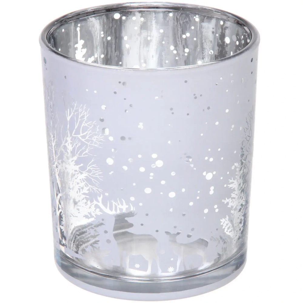 Подсвечник «Зимнее сияние» 8,5*10 см, Белый