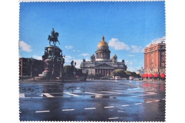 Салфетка микрофибра 15х18 (ИСААКИЕВСКИЙ СОБОР 2)  в  упаковке