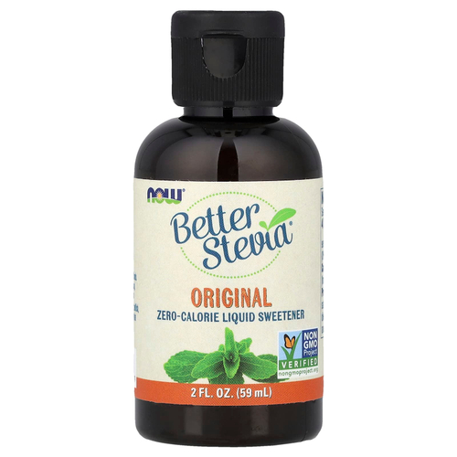 NOW Foods, Better Stevia®, жидкий подсластитель с нулевой калорийностью, оригинальный вкус, 59 мл (2 жидк. унции)