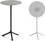 Стол ламинированный барный складной Scab Design Tripe Folding, черный, зернистый