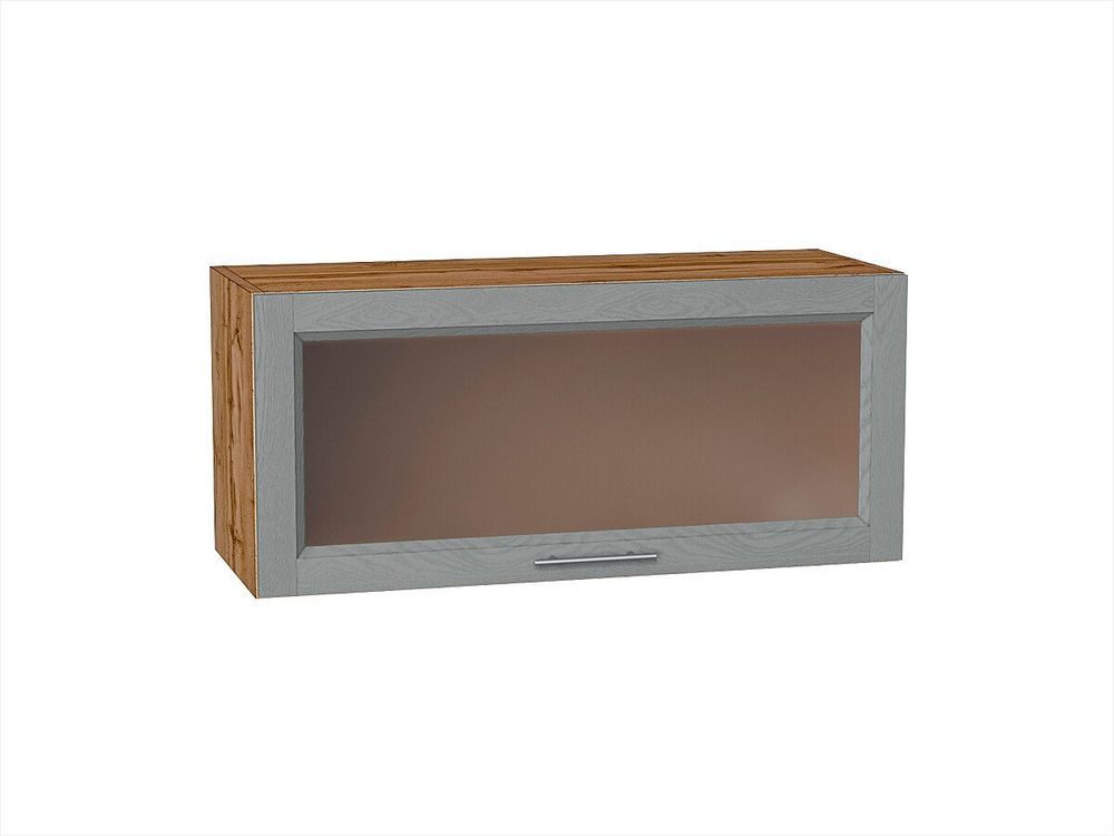 Шкаф верхний горизонтальный остекленный Сканди