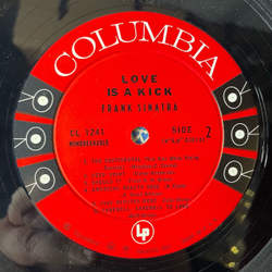 Винтажная виниловая пластинка LP Frank Sinatra Love Is A Kick (США 1959) Шестиглазая Columbia