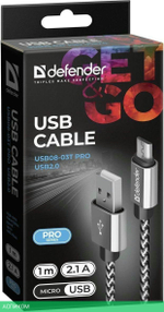 Кабель USB2.0 Defender USB08-03T 87803
