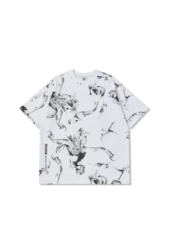 Футболка с принтом "мрамор"