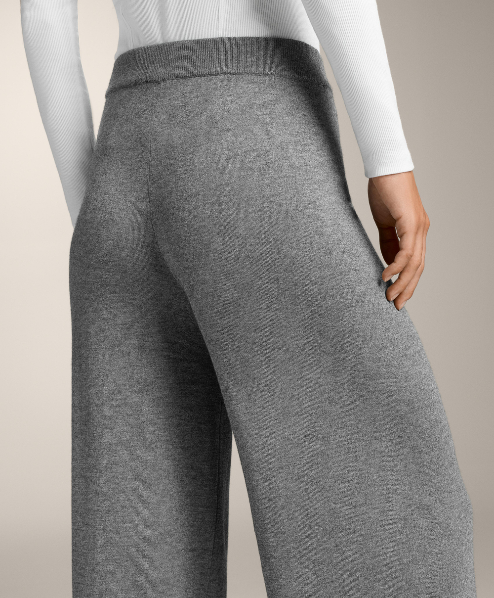 OYSHO Брюки прямого кроя с кашемиром, серый меланж