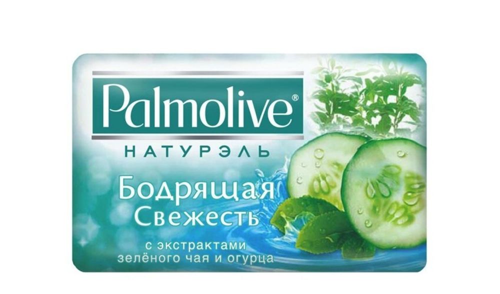 Palmolive Натурэль Мыло туалетное Бодрящая свежесть, зеленый чай и огурец, 90 гр