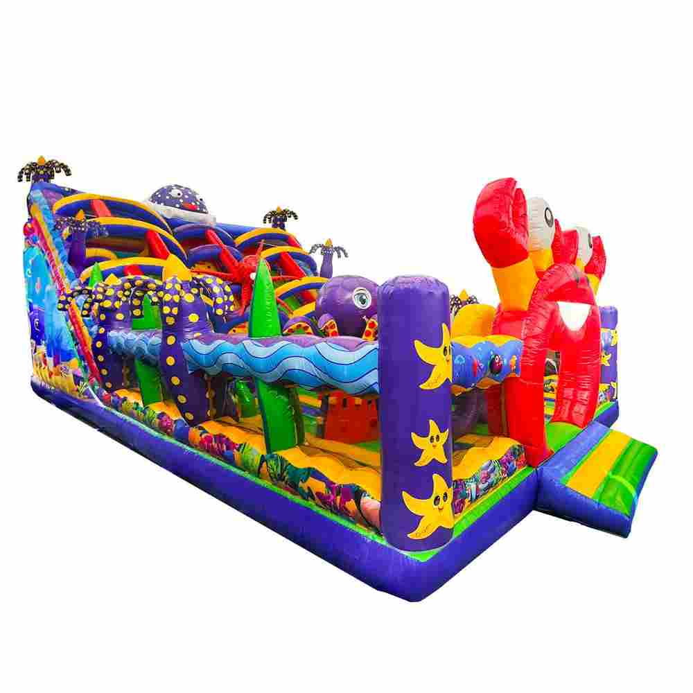 Коммерческий надувной батут «Мега риф», 14*7*8 м