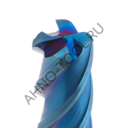 Фреза твердосплавная  10мм (L=75, l=25, хв=10) Z4 35° по закаленной стали, с радиусной фаской BRHM-4