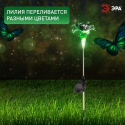 Светильник уличный ЭРА ERASF22-19 Лилия на солнечных батареях садовый 75 см | Садовые декоративные светильники
