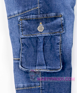 джоггеры боковой карман на резинке джинс 3153