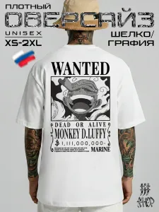 Футболка оверсайз с принтом Lyffy One Piece