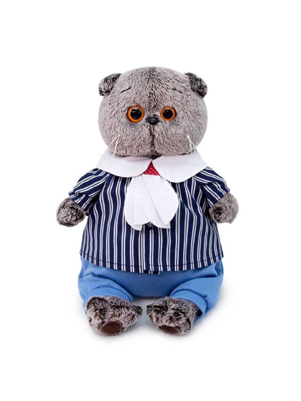 Мягкая игрушка Басик в морском костюме 25см