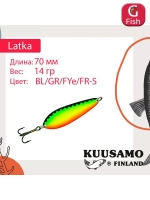 Блесна колебалка Kuusamo Latka 70/14 BLU/R-S