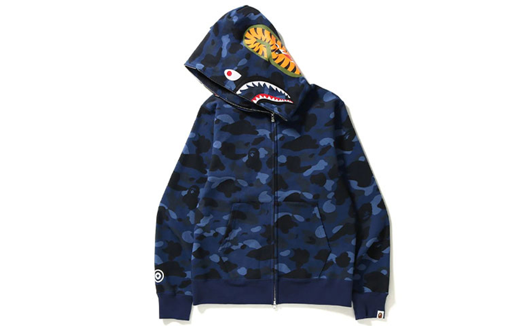 A Bathing Ape Color Camo Shark Full Zip Худи Ss23 синий