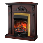 Каминокомплект Real Flame Anita Corner AO с очагом Majestic Lux Brass (угловой)