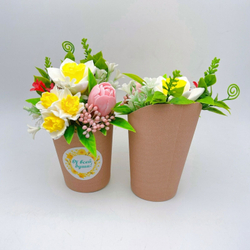 Мини-букет из мыла "Весна крафт роуз"