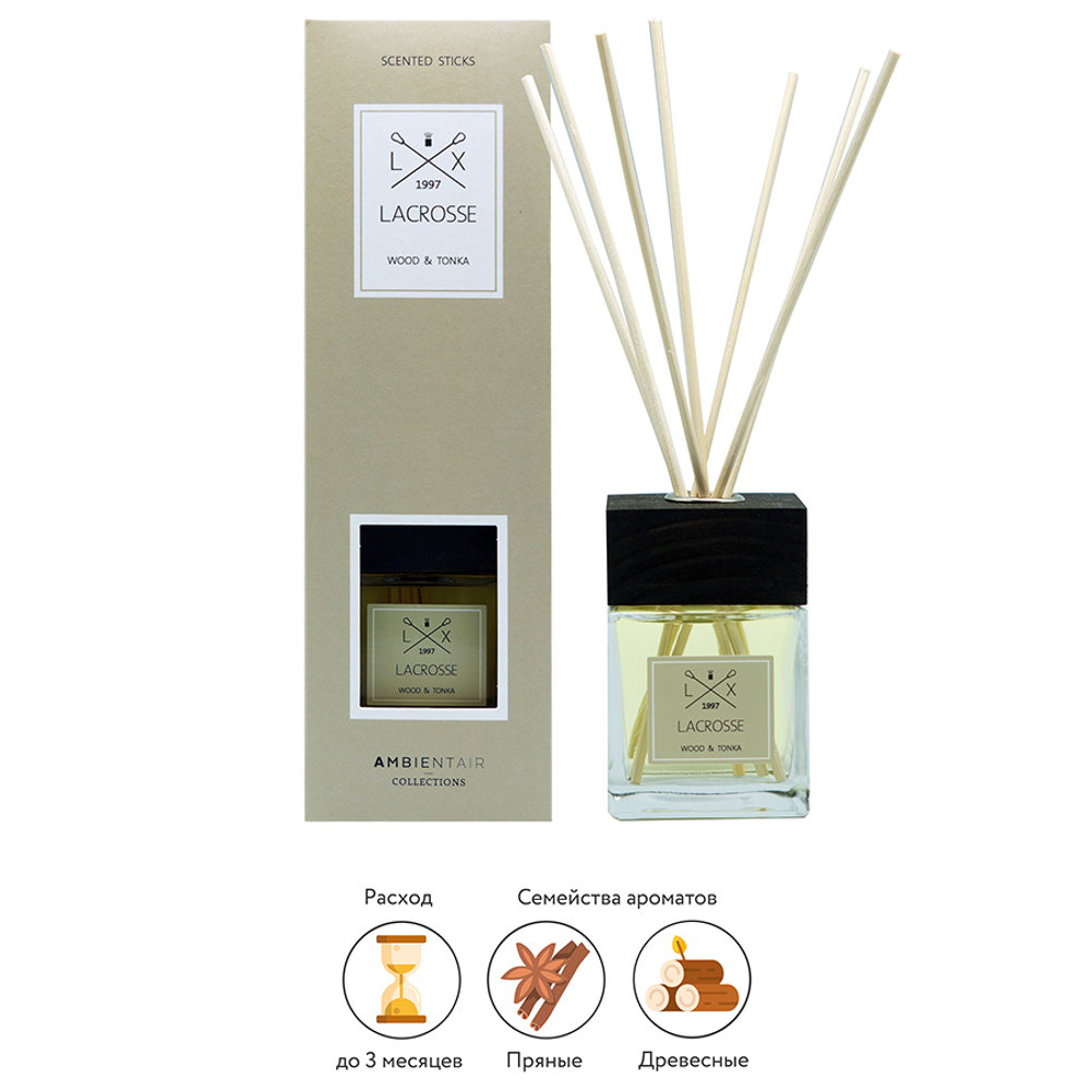 Диффузор ароматический lacrosse, wood&tonka, 100 мл