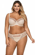 Бюстгальтер с полусшивными чашками с изысканным кружевом (Размер: 95B) (Цвет: черный)