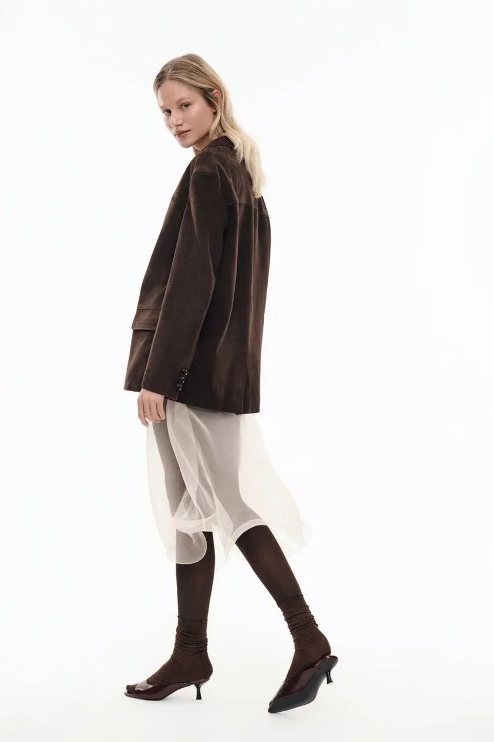 Жакет из замши ((Brownie)), шоколадный