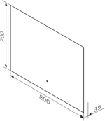 Зеркало с интерьерной Led подсветкой, 80 см AM.PM X-Joy M85MOX10801S Серебристый