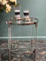 Стол журнальный Ist Casa Корни, 51х51х55, серебро