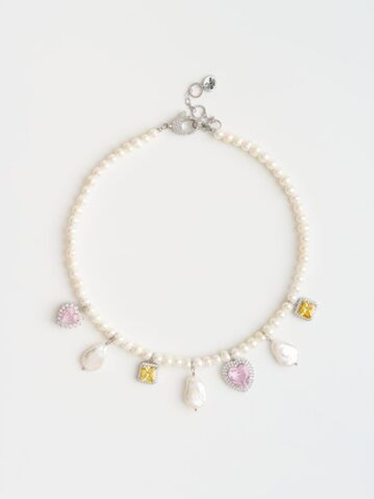 Колье "NEW Posh" из жемчуга с цирконами