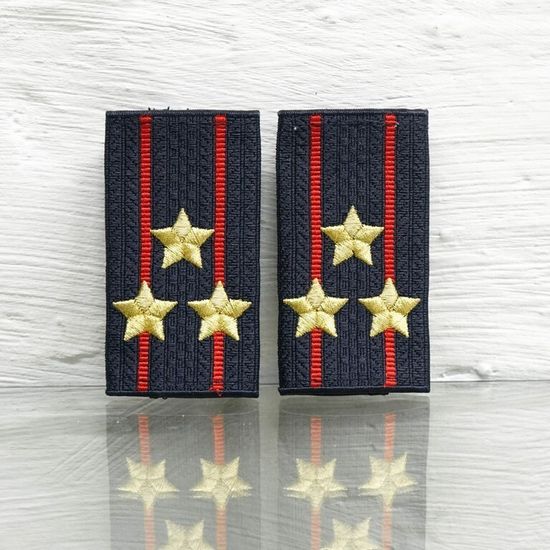 Фальшпогоны вышит. "Полиция МВД" нов\обр иссиня-чёрные (Полковник)